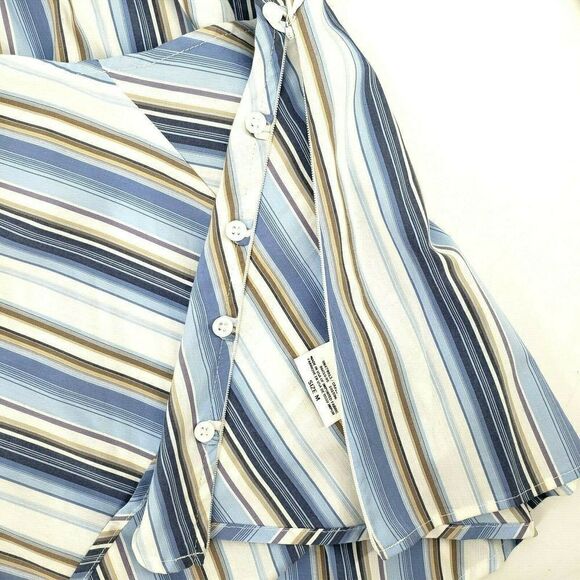 A Pea in the Pod Maternity Top Shirt Blue White New With Tags $250 - Picture 6 of 8